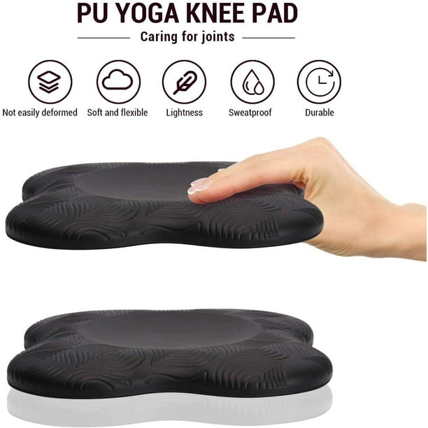 Gaiam Yoga Knee Pads (Set of 2) - Yoga Props and Accessories for Women /  Men Cushions Knees and Elbows for Fitness, Travel, Meditation, Kneeling