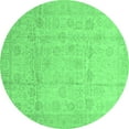 thumbnail image 1 of Ahgly Company Indoor Round Oriental Emerald Green Traditional Area Rugs, 8' Round, 1 of 4