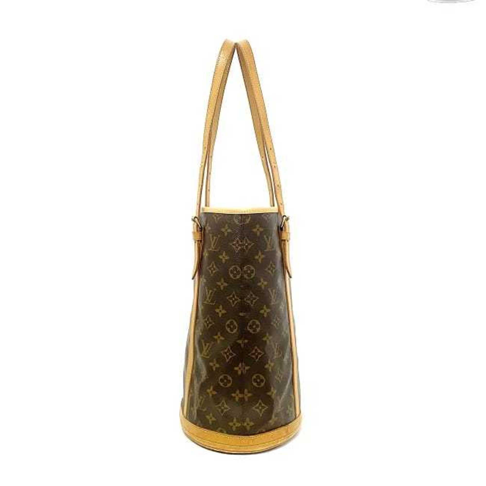 Pre-Owned Louis Vuitton Bucket GM Brown Beige Monogram M42236 
