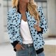 thumbnail image 1 of Ailaofu Womens Zip up Sweatshirt Jacket Stand Collar Hoodless Outerwear Casual Print Long Sleeve Bomber Coat with Pocket Fall, 1 of 5