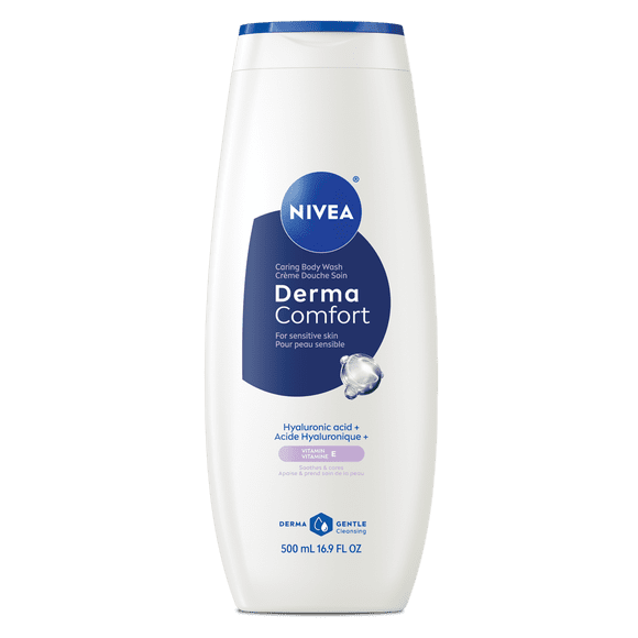 NIVEA Derma Comfort Shower Gel, Body Wash for Sensitive Skin, 500ml
