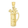 thumbnail image 3 of Golden Fire Solid 14k Gold Golf bag Pendant Necklace - Sports Jewelry Gifts for Men and Women, 3 of 4
