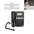 thumbnail image 4 of Teléfono Con Cable, Pantalla De Visualización De Llamadas HD, Botón Ovalado Grande, Ajuste De Volumen, Teléfono Con Cable Para Hotel Para Gran Bretaña, 4 of 7