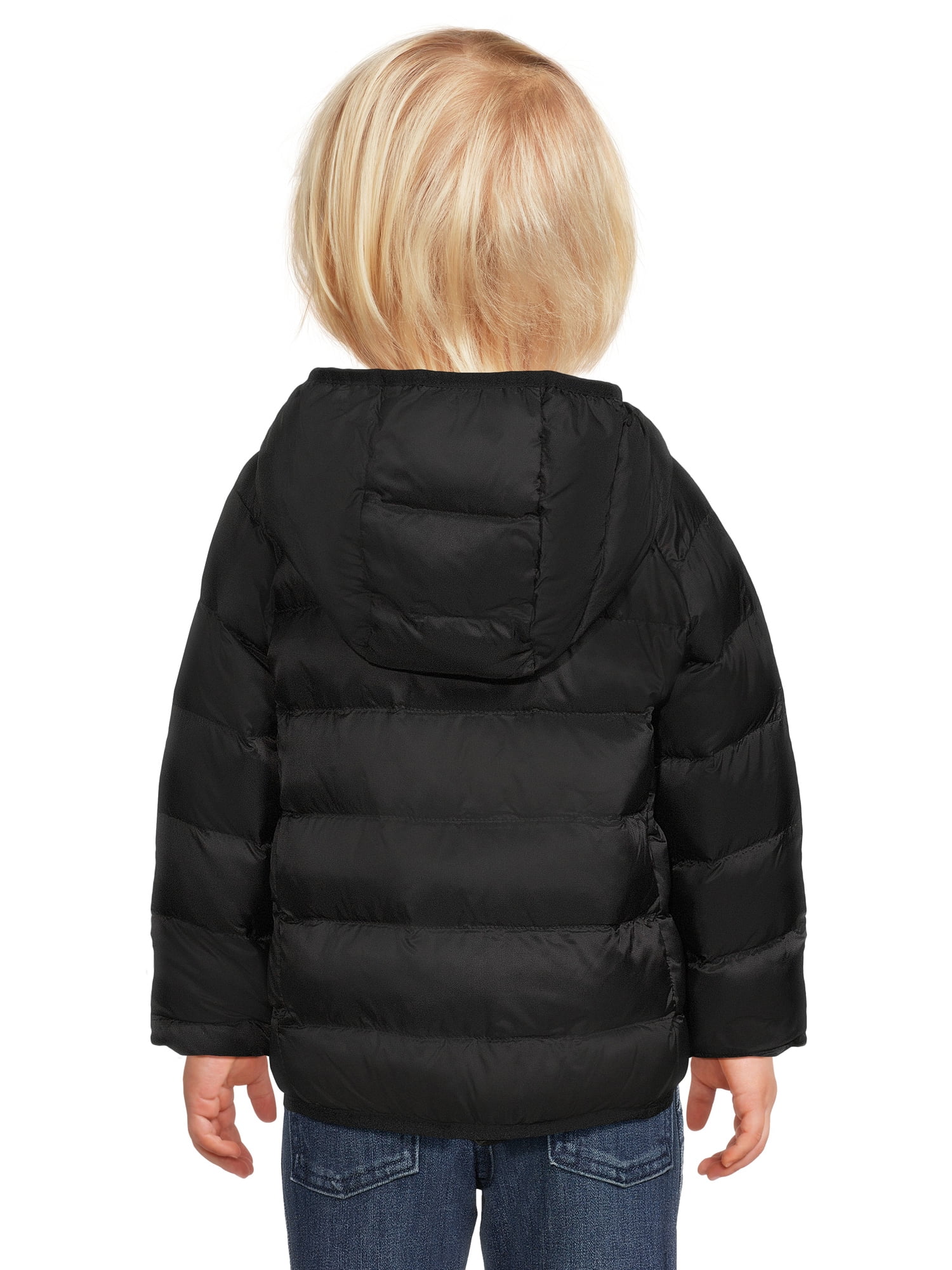 Wonder Nation Toddler Boys and Girls Unisex Packable Quilted Puffer Jacket, Sizes 12M-5T