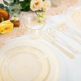 thumbnail image 3 of 450 PCS Gold Glitter Disposable Dinnerware Set for 75 Guests, Gold and White Plastic Plates for Party, 75 Dinner Plates, 75 Salad Plates, 75 Cups, 75 Forks Knives Spoons for Wedding and Party Supplies, 3 of 6