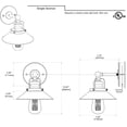 thumbnail image 2 of Gatco 1710 Modern Farmhouse Metal Single Sconce, Chrome, 2 of 4