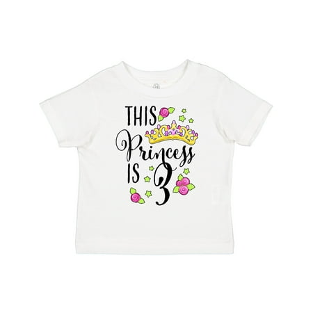 

Inktastic This Princess is Three- Third Birthday Gift Toddler Toddler Girl T-Shirt