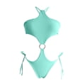 thumbnail image 5 of Sngxgn Women's Swimsuit Tummy Control V Neck Bathing Suits(Green,S), 5 of 6
