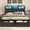 Black, variant on Fastroby Full Bed Frame with Storage Headboard & Drawers, Farmhouse Style, No Box Spring Needed, Black