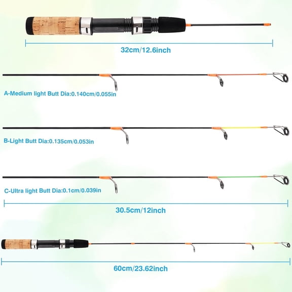 Ice Fishing Rod and Reel Combo Set