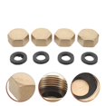 thumbnail image 2 of Brass Female Pipe Cap for Plumbing Use Durable 12Pcs Set in Golden Color, 2 of 5