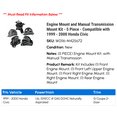 thumbnail image 2 of Engine Mount and Manual Transmission Mount Kit - 5 Piece - Compatible with 1999 - 2000 Honda Civic, 2 of 2