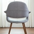 thumbnail image 3 of OFM 161-FACB-GRY-2 161 Collection Mid Century Modern Fabric Accent Chair with Arms, Dining Chair - Gray - Pack of 2, 3 of 19