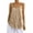 Beige, variant on Sleeveless Tops for Women Cowl Neck Linen Cotton Business Casual Outfit Summer Clothes, M