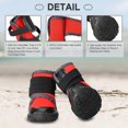 thumbnail image 4 of Dog Shoes, 4pcs Anti-slip Dog Boots With Adjustable Strap Dog Boots For Small Medium Large Dogs, Easy To Put On Dog Pad Protection (l, Red) Red S (4 U, 4 of 5