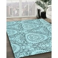 thumbnail image 2 of Ahgly Company Indoor Round Patterned Deep-Sea Green Area Rugs, 3' Round, 2 of 6