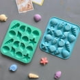 thumbnail image 2 of Seashell Mold, 2 Pack Ocean Silicone Mold, Marine Theme Seashell Conch Starfish Molds For Candy Chocolate Cake Decorations, 2 of 9
