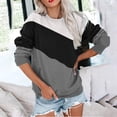 thumbnail image 3 of MeetoTime Sweat-Shirt pour Femmes Mode Automne Manches Longues Col Rond Ample avec Poche, 3 of 5