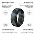 thumbnail image 3 of Black Marble Step Edge Breathable Silicone Ring for Men 9mm Bandwidth, 3 of 7