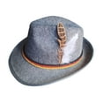 thumbnail image 2 of Sombrero Fedora para Hombre Sombrero de Jazz Accesorios para Fotos Traje de los años 20 Disfraz Derby de Invierno Bowler Gris oscuro, 2 of 8