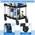 3Tier Collapsible Utility Cart, Portable Cart with 360° Swivel Wheels