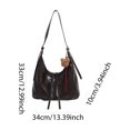 thumbnail image 2 of Bolso Bandolera Bolsos Mano Hombro Cuero PU para Mujer (Café), 2 of 9