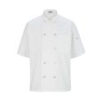 thumbnail image 1 of Veste de Chef à Manches Courtes 10 Boutons, Blanc, XXXXX-Large, 1 of 1