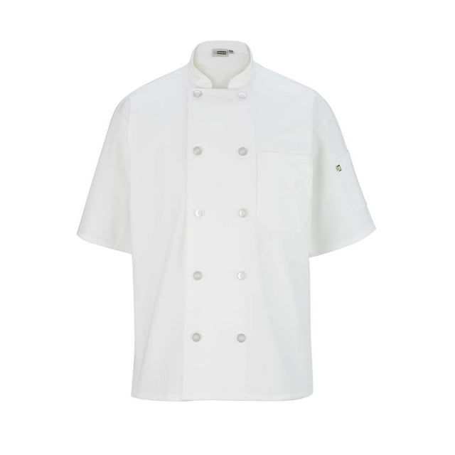 Veste de Chef à Manches Courtes 10 Boutons, Blanc, XXXXX-Large