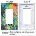 thumbnail image 3 of Yayeee Rocker Switch Wall Plate 2-Gang 4.7"x4.6" Home Decorative Outlet Cover, Colorful Plants, 3 of 6