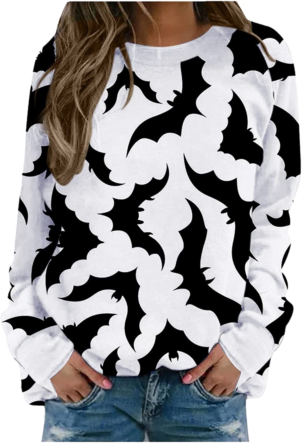 womens long sleeve halloween tops