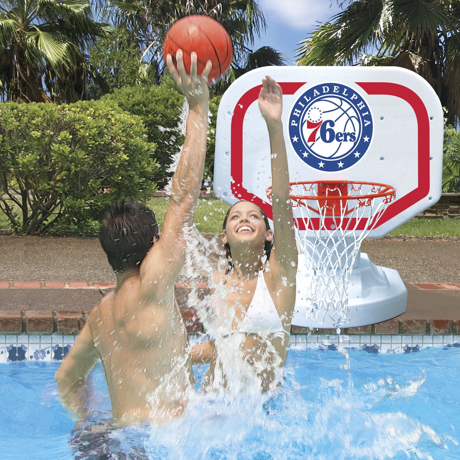 Poolmaster Philadelphia 76ers NBA USA Competition-Style Poolside Basketball Game
