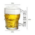 thumbnail image 3 of 2pcs Beer Mug Drinking Glasses With Handle Set Of 2 Heavy Base Funny Entertainment Glassware For Water Juice And Halloween Decorations Beverage Thermal Mugs, 3 of 8