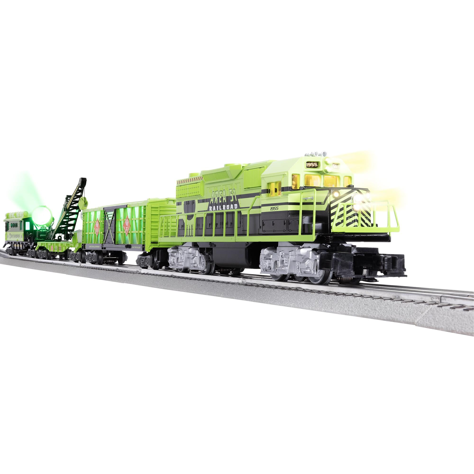 Lionel Area 51 UFO Recovery LionChief Freight O Gauge Model Train Set with Bluetooth 5.0 and Remote for Ages 14+