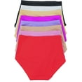 thumbnail image 2 of ToBeInStyle Women's Pack of 6 High-Rise Girdle Panties - Lovely Pastels - 3XL, 2 of 6