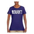thumbnail image 2 of Wild Bobby Believe Bigfoot Aliens Women Graphic Tee, 2 of 6