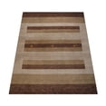 thumbnail image 3 of Rugsotic Carpets Hand Knotted Wool Area Rug 8'x10' Brown Light Beige Contemporary Rectangle Indoor Rug for Living Room, Bedroom Antimicrobial L0C904, 3 of 4