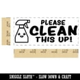 thumbnail image 2 of Please Clean This Up Teacher Student School Self-Inking Rubber Stamp Ink Stamper - Black Ink - Small 1-1/2 Inch, 2 of 7