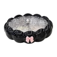 thumbnail image 2 of Bandeja para servir aperitivos con compartimentos, bandeja de frutas secas de lujo reutilizable, cerámica para fiesta de boda, secos de año Negro, 2 of 9