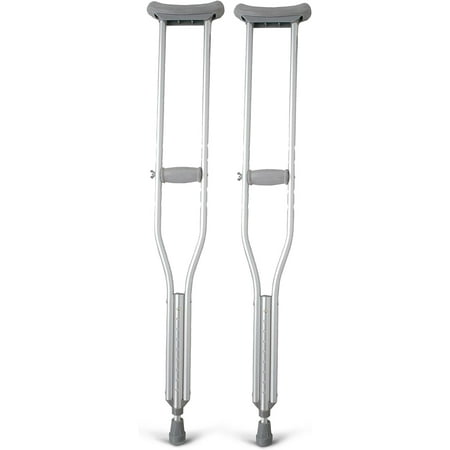 Medline Aluminum Crutches, 5'2"-5'10" Tall, 300 lbs. Capacity
