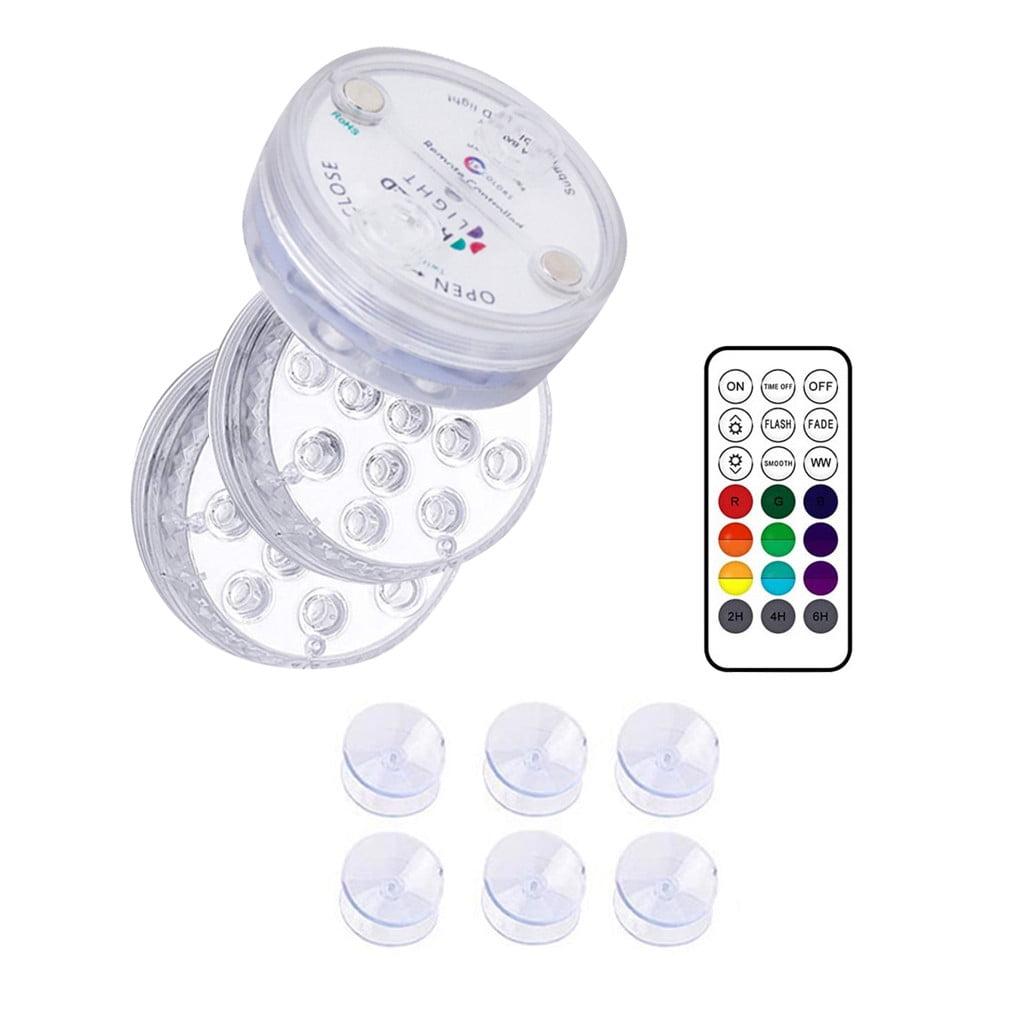 koaiezne Pond Pool Foundation LED Remote Lights Centerpieces 13