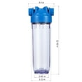 thumbnail image 4 of Geekpure 10-Inch Whole House Clear Filter Housing - 3/4"NPT Brass Port-Fit for 2.5" x 10" Filters, 4 of 6