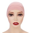 thumbnail image 1 of Gorra cilíndrica monocromática modal, gorra de base, gorra de cuello de mujer de algodón mercerizado de alta elasticidad, 1 of 6