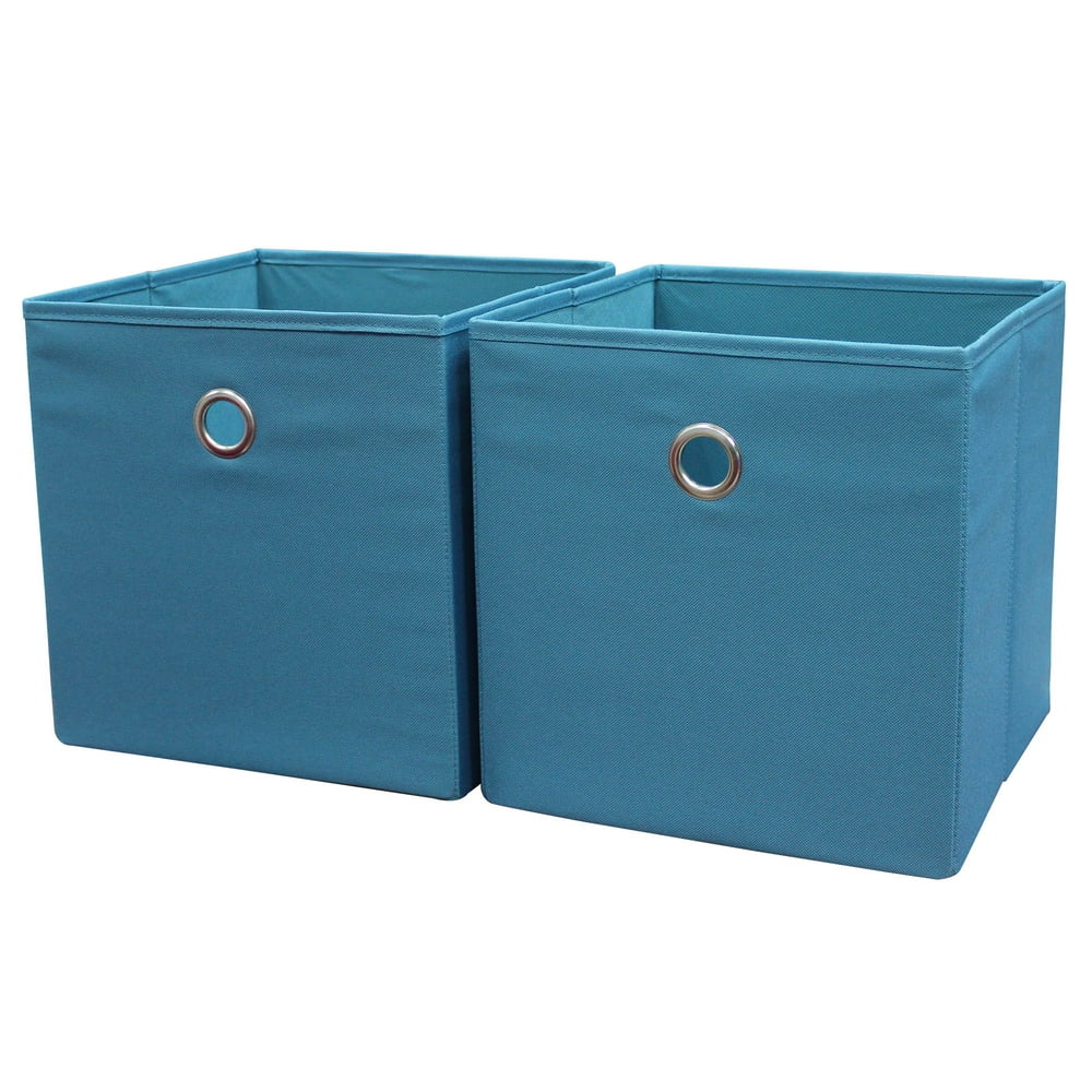 Mainstays Collapsible Fabric Cube Storage Bins (10.5" x 10.5"), Set of