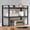 Black #7, variant on Double-Tier Desktop Storage Shelf | Wooden Student Desk Organizer | Office Computer Desk Tiered Cabinet | Multicolor & Black | 36x30x20cm