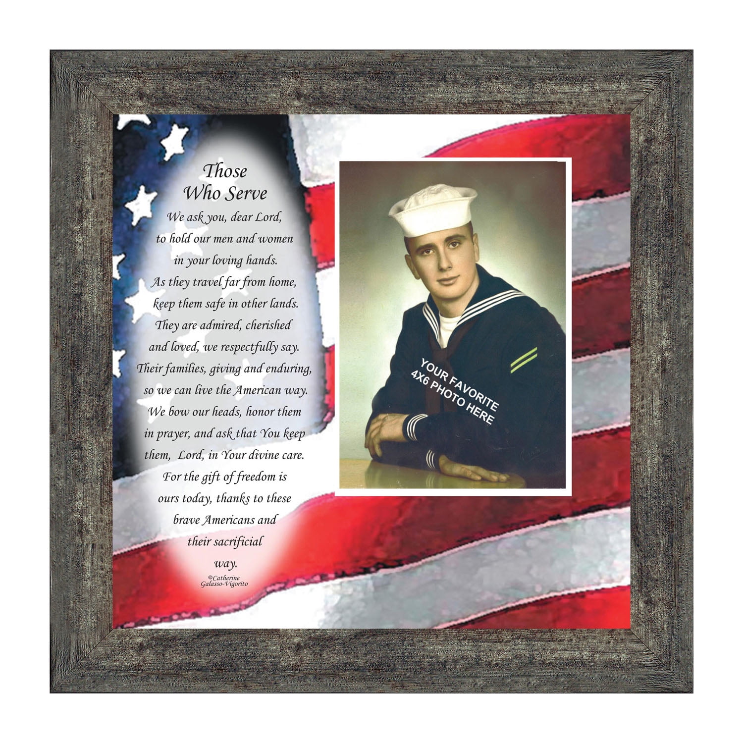 Those Who Serve Their Country Military Service Family Gifts For Men Or Women Who Serve Framed Poem 10x10 6798 Walmart Com Walmart Com