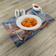 thumbnail image 2 of Ambesonne Space Place Mats Set of 4, Lonely Astronaut Soft Planet, Standard Size, Blue Pale Orange Mauve, 2 of 5
