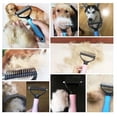 thumbnail image 3 of Pawmingle Cat Brush, Pawmingle Brush, Paw Mingle Comb, Self Cleaning Slicker Brush for Cats & Dogs, Double Sided Deshedding Grooming Cat Brush, Dematting Undercoat Rake, Extra Wide (Pink, Small), 3 of 8