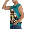 thumbnail image 3 of Fotbe Men's I Love Sushi Print Men's Sleeveless Muscle Tank Tops Casual T-Shirts for Gym Workout Beach-Small, 3 of 8
