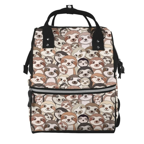 Defioc Brown Sloth for Baby Diaper Bag Backpack - Baby Bag for Boys & Girls - Diaper Backpack - Large Travel Diaper Bags- Baby Registry Search & Shower Gifts