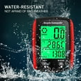 thumbnail image 3 of Bike Computer,Bicycle Speedometer,Bicycle odometers,Wireless Cycling Odometer,Multifunctional & Waterproof,Smart Touch Backlight,HD Digital LCD Big Display for Training,Hiking,Riding (Red), 3 of 8